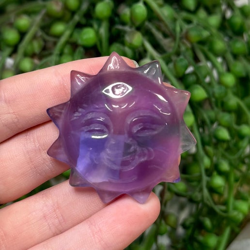 Purple Fluorite Sun Face (L440)