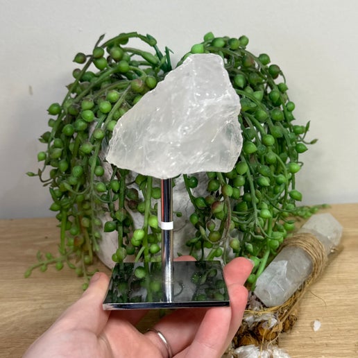 Clear Quartz Raw On Stand (L44)