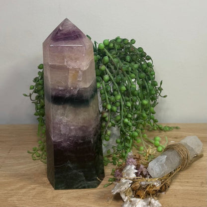 Rainbow Fluorite Tower (G368)