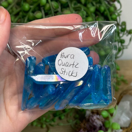 Blue Aura Quartz 50gram Stick Bag