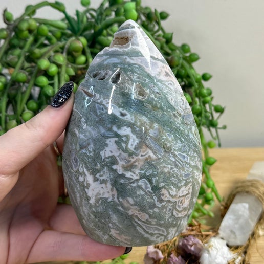 Moss Agate Arch Free Form (J294)