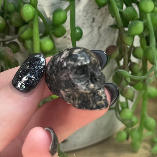 Rhodonite Small Skull