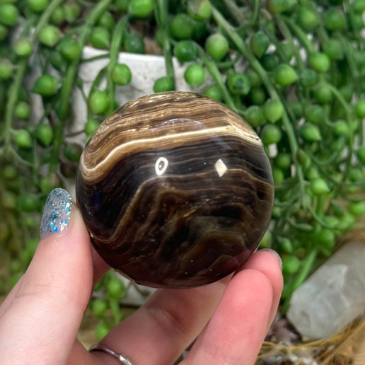 Chocolate Calcite Sphere (D209)