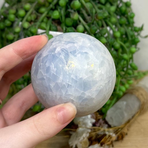 Aura Blue Calcite Sphere (H881)