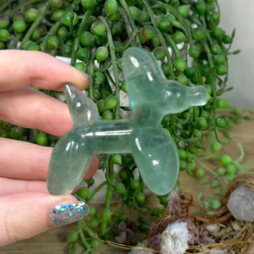 Green Fluorite Balloon Dog (K993)