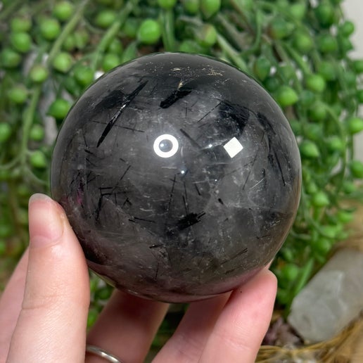 Tourmaline In Quartz Sphere (G491)