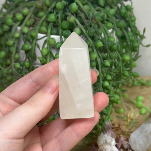 White Calcite Point (J37)