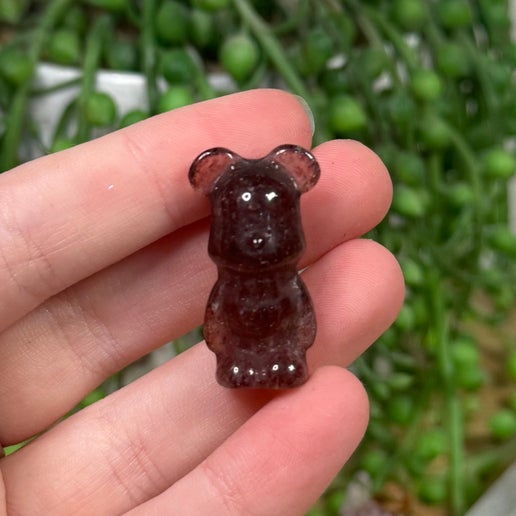 Strawberry Quartz Small Bear