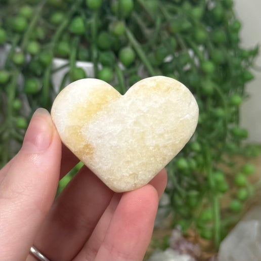 Yellow Calcite Small Heart