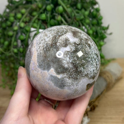 Colourful Moss Agate Sphere (H746)