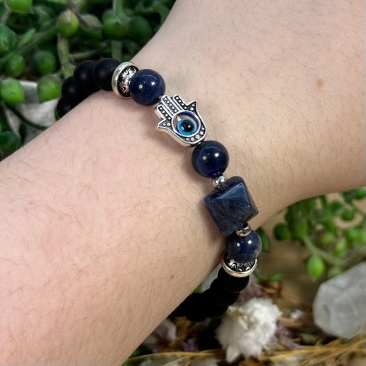 Sodalite Evil Eye Bracelet (F260) (F259)