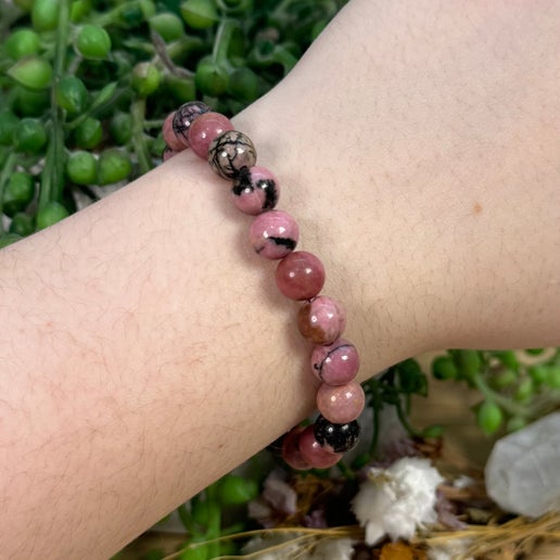 Rhodonite Bracelet (G513) (G514) (O1) (O2) (N999) (N997) (N998) (O85) (O84) (O83) (O82)