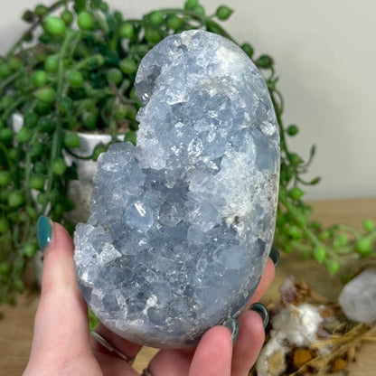 Blue Celestite Egg (K532)