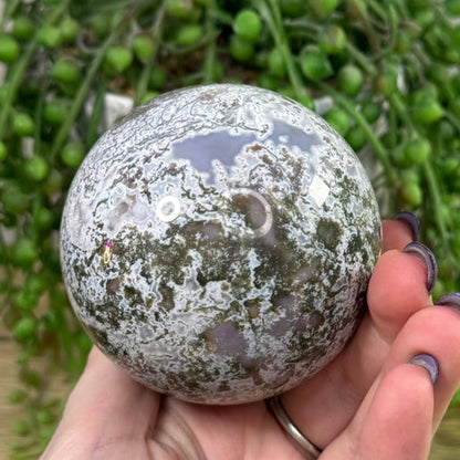 Colourful Moss Agate Sphere (H745)