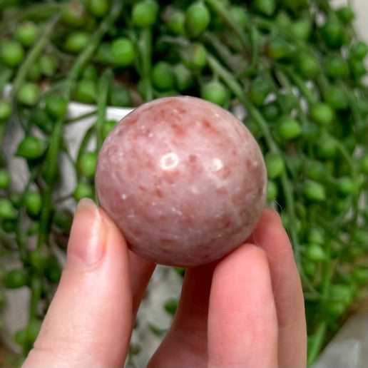 Strawberry Calcite Sphere (B910)