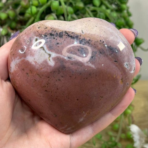 Pink Ocean Jasper Heart (E766)