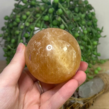 Honey Calcite Sphere (K530)