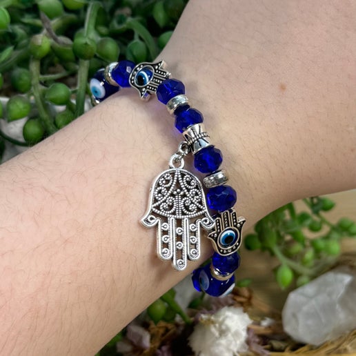 Evil Eye Hamsa Hand Bracelet (F238)