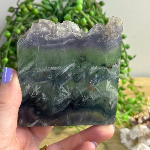 Rainbow Feather Fluorite Slab (B507)