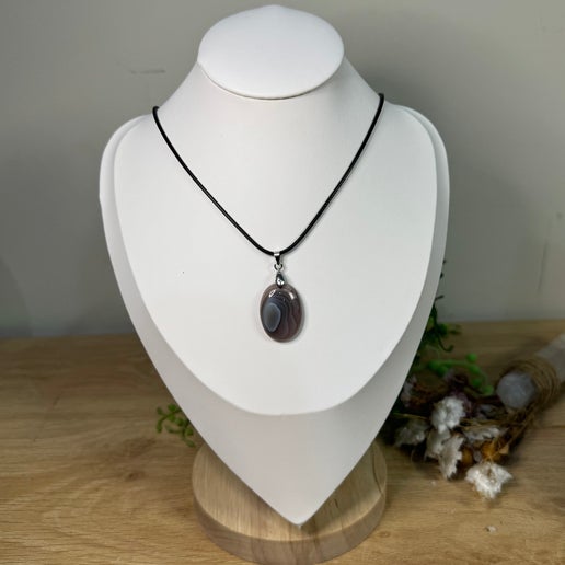 Botswana Agate Necklace (J506)