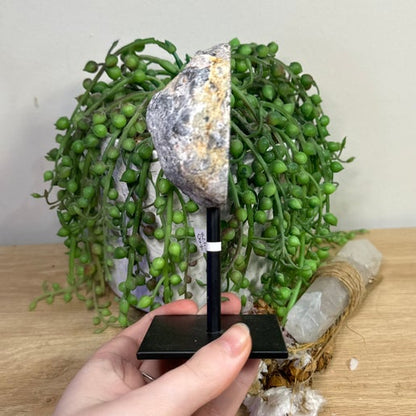 Druzy Agatę Geode On Stand (K428)