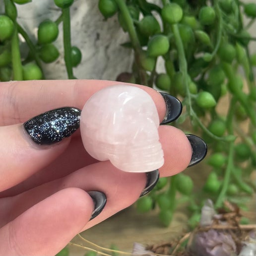 Rose Quartz Mini Skull