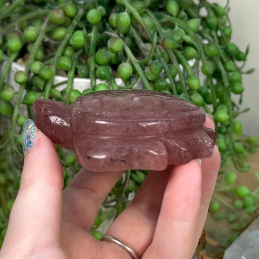 Strawberry Quartz Turtle (J723)