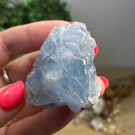 Blue Celestite Cluster Raw (D204)