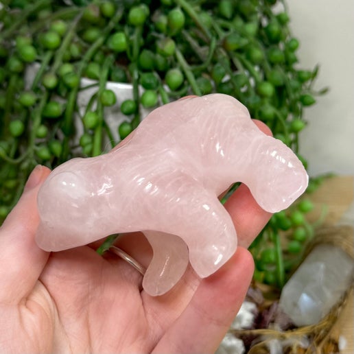 Rose Quartz Bear (K483)