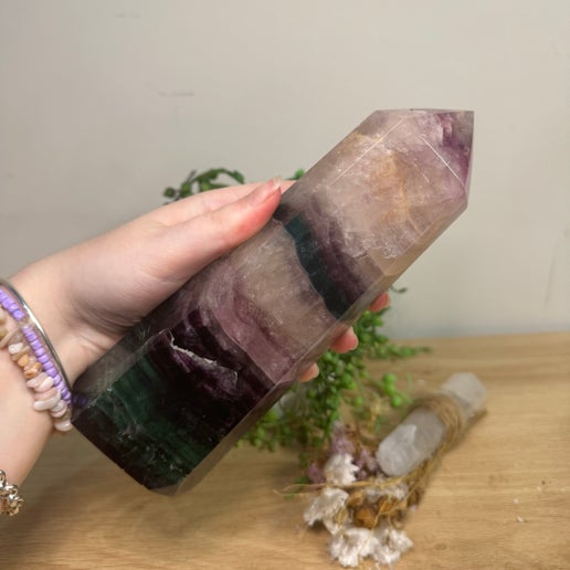 Rainbow Fluorite Tower (G368)