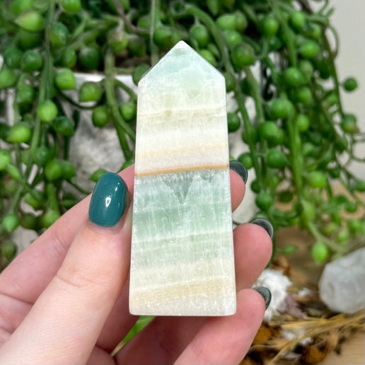 Pistachio Calcite Point (D486)