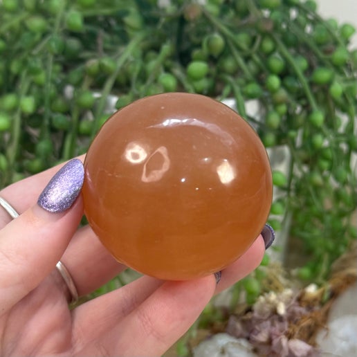 Honey Calcite Sphere (D475)
