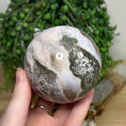 Colourful Moss Agate Sphere (H746)