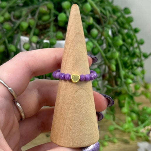 Lepidolite Beaded Ring