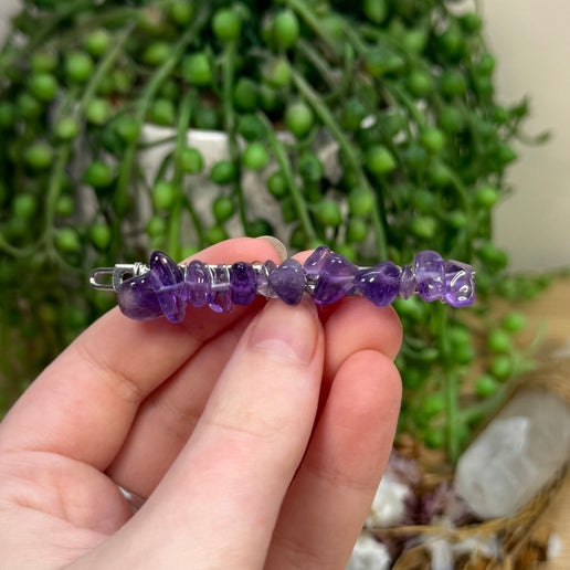 Amethyst Hair Clip