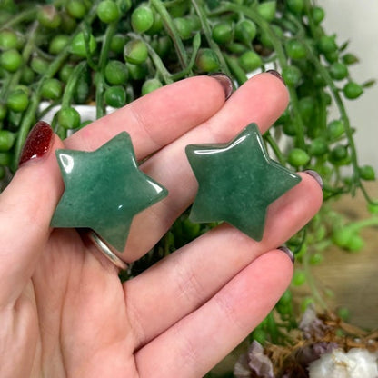 Green Aventurine Star Air Vent Car Clip