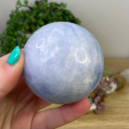 Blue Calcite Sphere (B4)