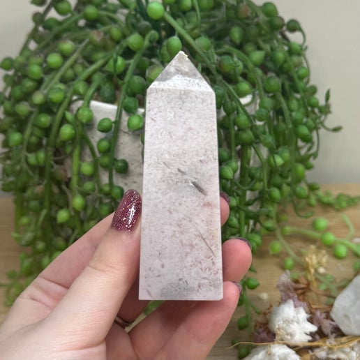 Pink Amethyst / Ocean Jasper Point (D165)