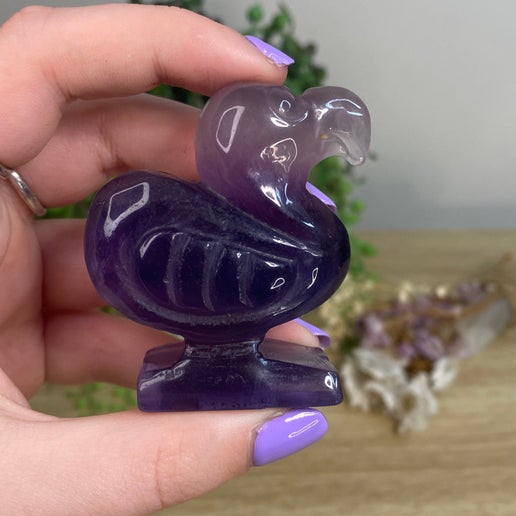 Purple Fluorite Dodo Bird (D746)