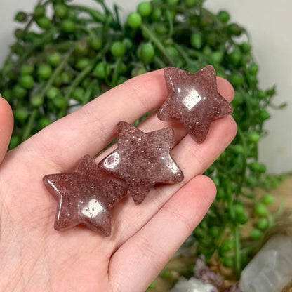 Strawberry Quartz Small Star