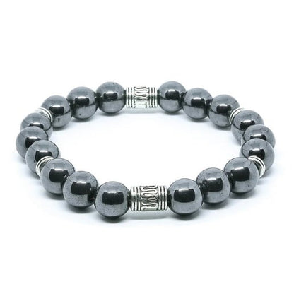 Hematite Silver Large Bracelet