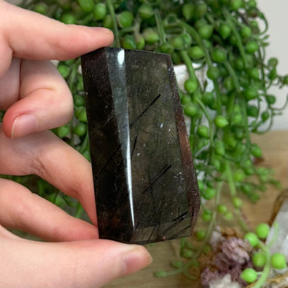 Tourmaline In Smokey Quartz Slab (L862)