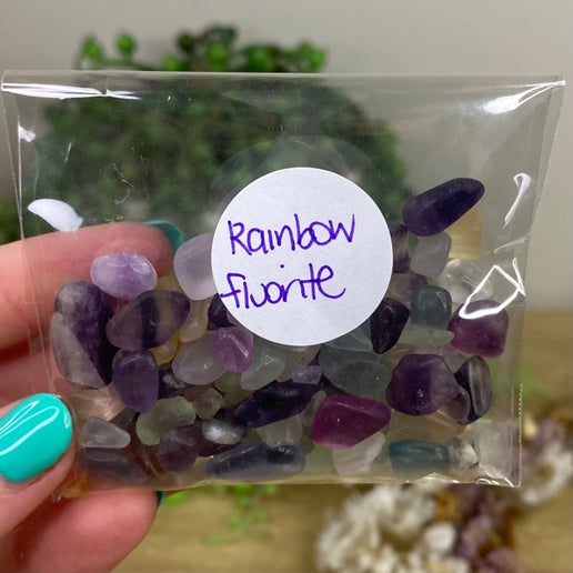 Rainbow Fluorite 50Gram Chip Bags