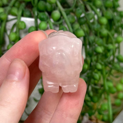 Rose Quartz Pig (K99) (K100)