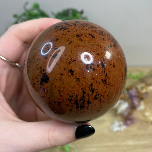 Mahogany Obsidian Sphere (B180)