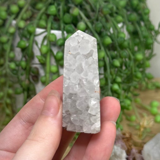 Apophyllite / Sphalerite Point (K313)