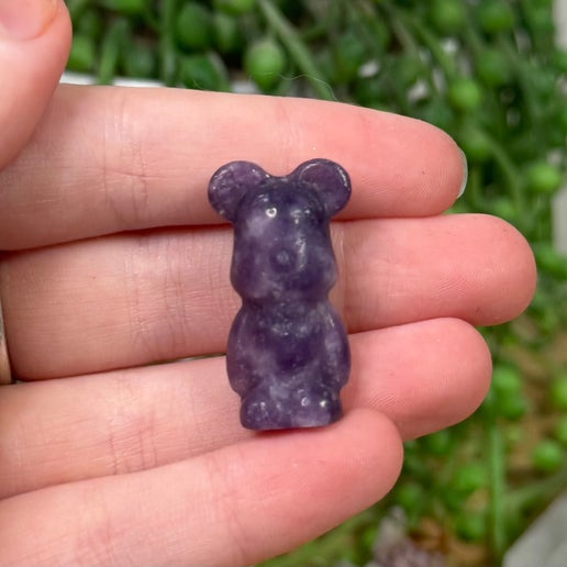 Lepidolite Small Bear