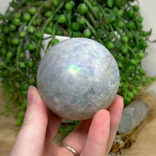 Aura Blue Calcite Sphere (H880)