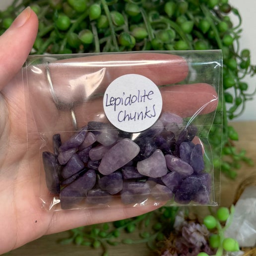 Lepidolite 50gram Chunk Bag