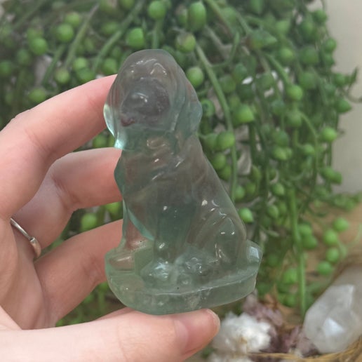 Green Fluorite Dog (K287)